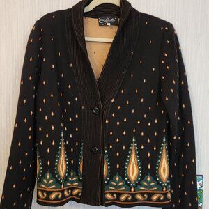 Linda of Italy Wool Blend Cardigan Jacket 44